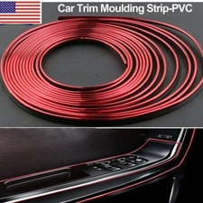 Interior Decor Red Point Edge Gap Door Panel Molding Lines Trim Car Accessories
