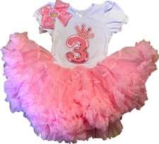 Princess Birthday Party 3rd 3Tutu Dress Pink