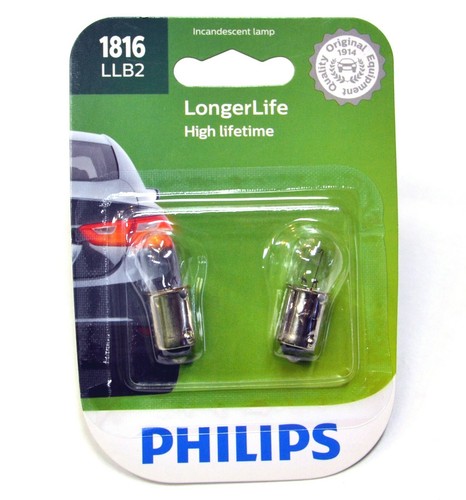 Philips LongerLife BA9s 1816 4.3W Two Bulbs Tail Parking Light Replacement Stock - 第 1/7 張圖片