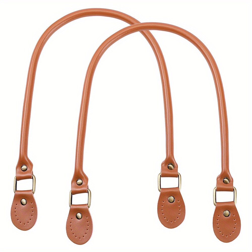 2strands PU Leather bag Handles with Alloy Clasps for bag Straps Replacement