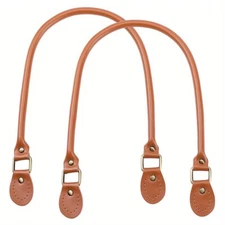 2strands PU Leather bag Handles with Alloy Clasps for bag Straps Replacement