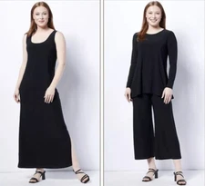 Women with Control Como Jersey 3-Pc Sets Black XS New