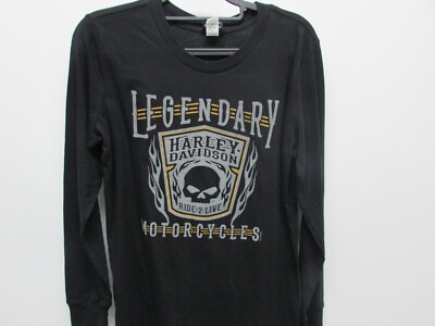 RONNIES HARLEY-DAVIDSON CUSTOM DEALER LEGENDRAY IMPRINT WOMENS LONG SLEEVE SHIRT