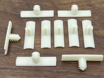 10 pcs push in white nylon wiring harness strap retainer wire clips tape on GM