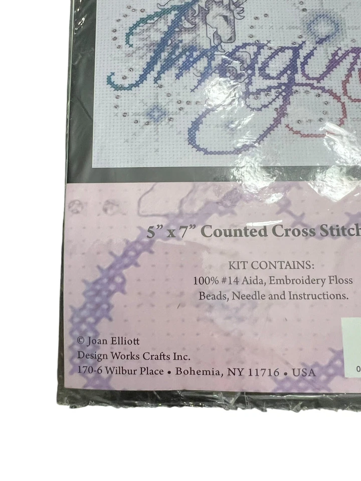 NEW Design Works Imagine Counted Cross Stitch Kit By Joan Elliott 9798 Unicorn - Image 2 of 4