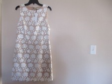 $495 Alice + Olivia Clyde Crochet Floral Shift Lace Mini Sheath Dress US 10 NWT