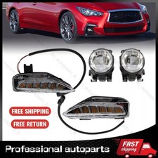 4pcs Led Fog Lamp Turn Signal Light For Infiniti Q50 Q50s Sport 2014-2020