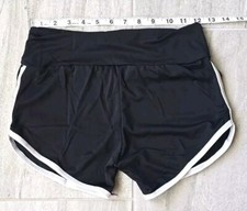 Women's Sports Shorts Yoga Gym Jogging Lounge Summer Beach Pants Sz S Black NEW