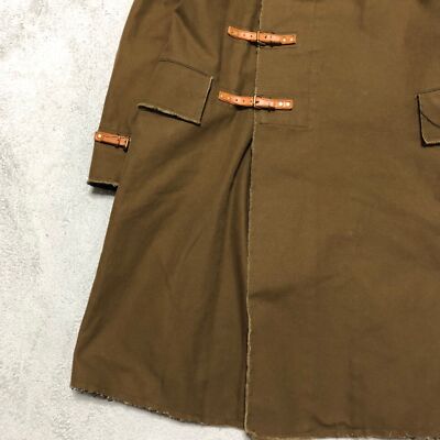 Rare Paul Smith Balmacaan Coat Uncut Cotton Wool Cowhide size-L