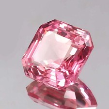 Natural Flawless Madagascar Pink Morganite Asscher Loose Cut Gemstone 9x9 MM