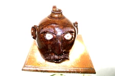 jonathan ervin pottery , face jugs , folk art 8''x6''