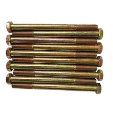 (10) 1/2"-13 X 6-1/2" Grade 8 Hex Head Cap Screw Bolt Yellow Zinc Plated Coarse