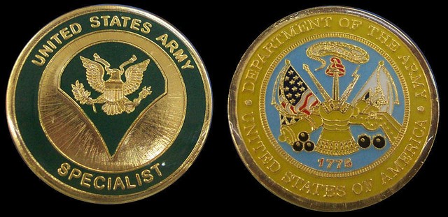 US ARMY SPECIALIST RANK CHALLENGE COIN MILITARY COLLECTIBLE COINS EBay