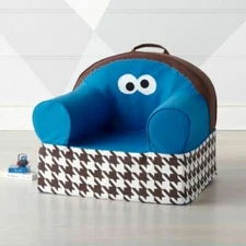 Crate & Barrel Kids The Land of NOD Sesame Street Cookie Monster Chair Cover NEW