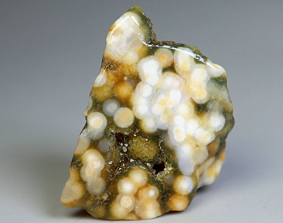 Natural Ocean Jasper Agate Eye Quartz Crystal Stone Pendant Mineral Specimen