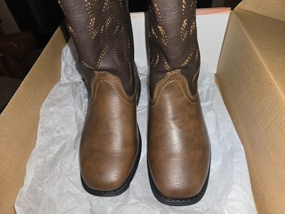 Stone Canyon Western Boys Boots Size 11 Brown Square Toe Jared Brown , New