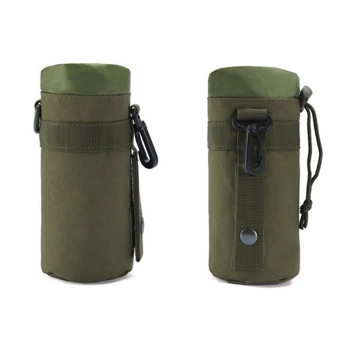 Tactical Sports Water Bottle Bag Holder Military Molle Pouch Travel Kettle Bag - Picture 18 of 24