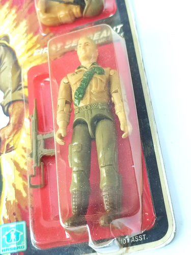 Hasbro Gi Joe 1983 - primer sargento - tarjeta de melocotón Duke V1 - Moscú + estuche de acrílico - Imagen 5 de 19