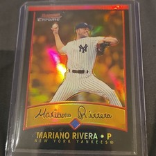 2001 Bowman Chrome Topps Mariano Rivera #104 Gold Refractor /99 Yankees