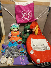 Build a Bear bundle BAB Car Dinosaur Bears Accessories Bag Camouflage Rainbow