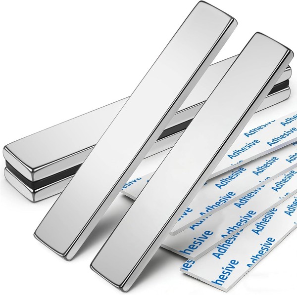 Neodym Magnet 60X10X3Mm Stark 8Kg Selbstklebend KüHlschrankmagnete 4 StüCk-image