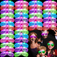 46 Pack Light up Glasses, Glow in the Dark Party Favors, 5 Neon Color Led Glasse