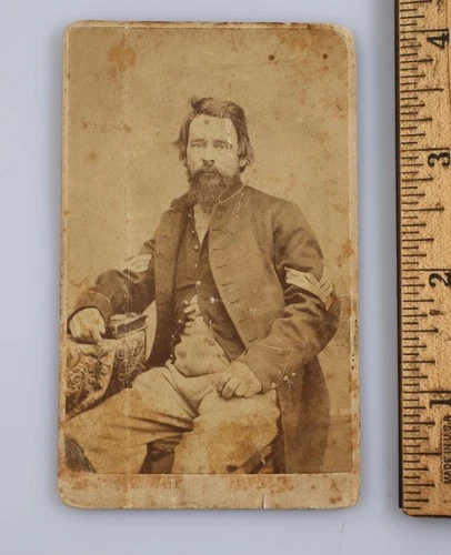 Vintage CDV Photo Civil War Soldier W. Blake J. Cremer Photographer Philadelphia