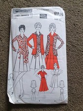 Woman Easy-Makes Sewing Pattern MP.16 Dress & Jacket Size 16 Uncut 1970's New
