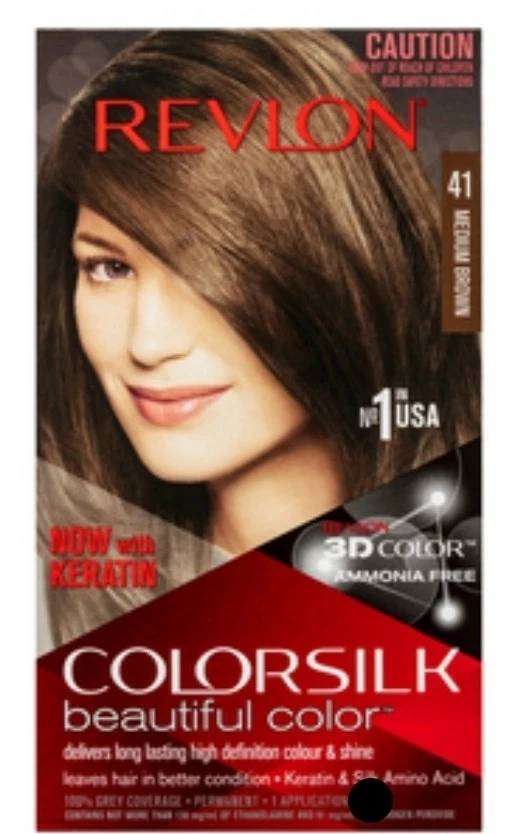 2 X REVLON COLORSILK 41 MEDIUM BROWN Beautiful Color Hair Dye / Hair Colour - image 3 of 3