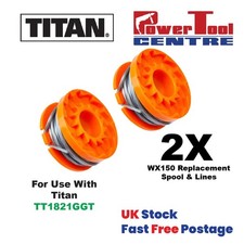 TITAN TT1821GGT Spool & Line for 18v Battery Trimmer Strimmer Fast Postage x2