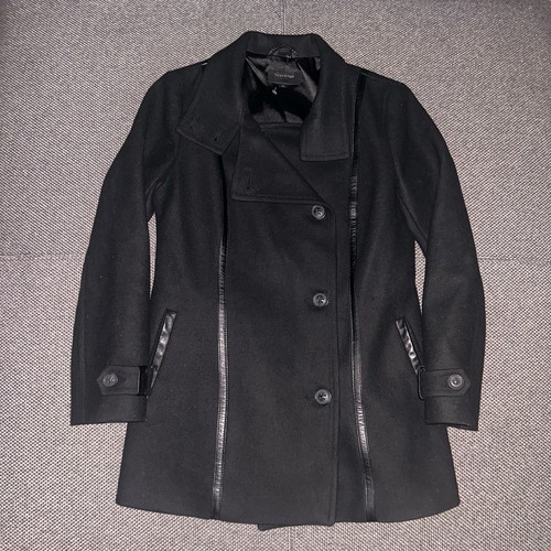 Mackage Montreal Black Wool Peacoat Women’s Size Small Luxury Designer