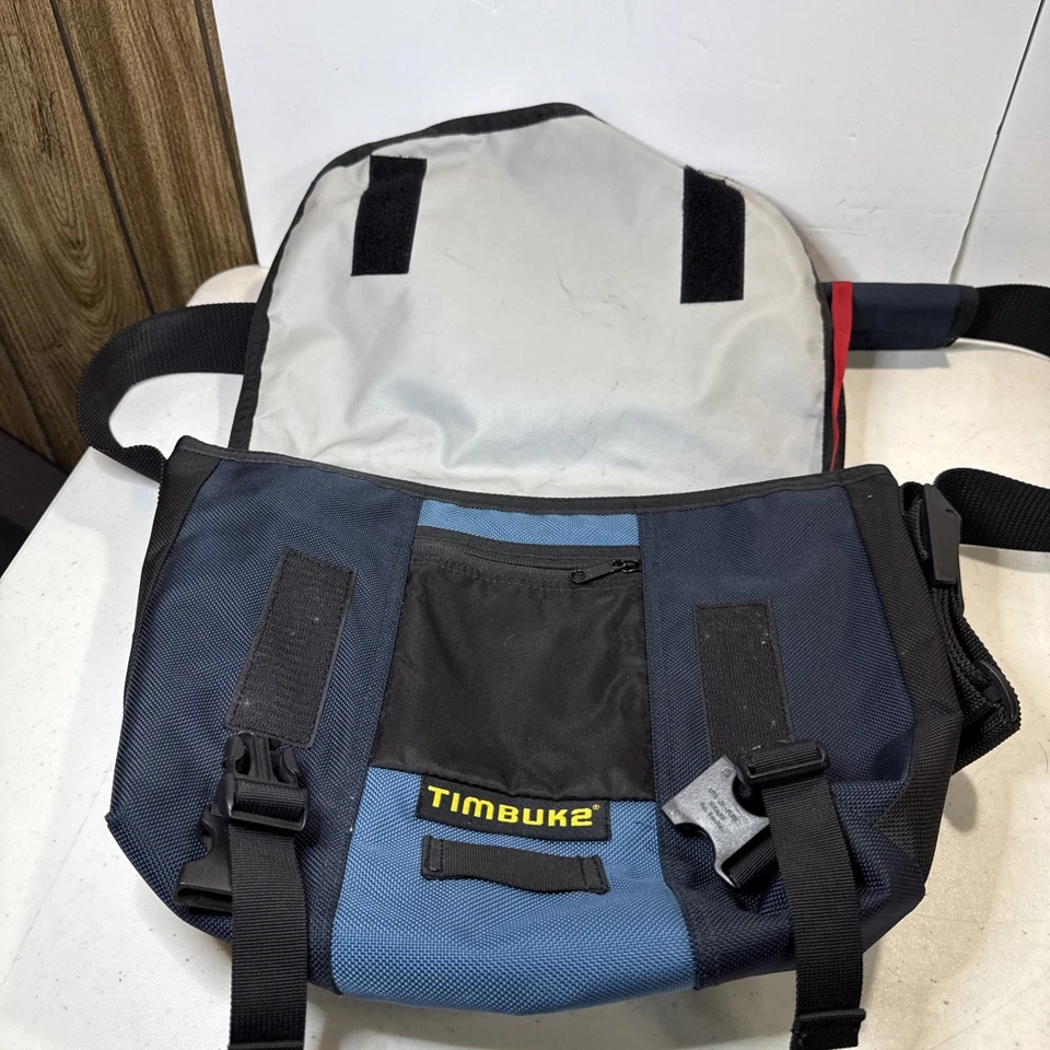 TIMBUK2 Clásico Mediano Ciclismo Mensajero Bolso de Hombro - Azul Claro + Oscuro Foto 2 de 4