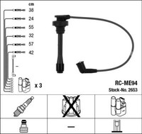 ZÜNdleitungssatz NGK 2653 FÜR Mitsubishi ZÜNdkabelsatz ZÜNdkabel KIT