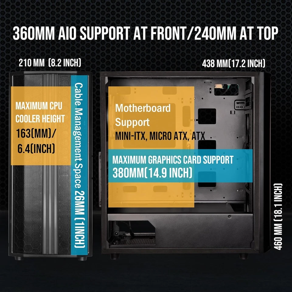 Computer Case Medium Tower BitFenix Saber Mesh Black - Photo 4/4
