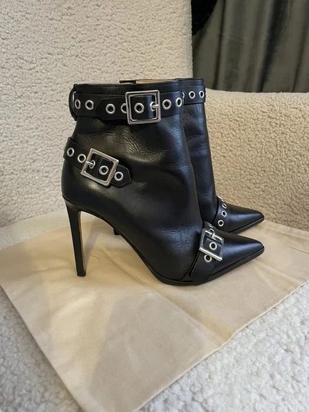 Damen Diesel Stiefeletten schwarz Leder 38 #5A9I
