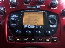 Line 6 POD X3 Multi-Effects Amp Simulator Guitar Effect w Power Supply TESTED