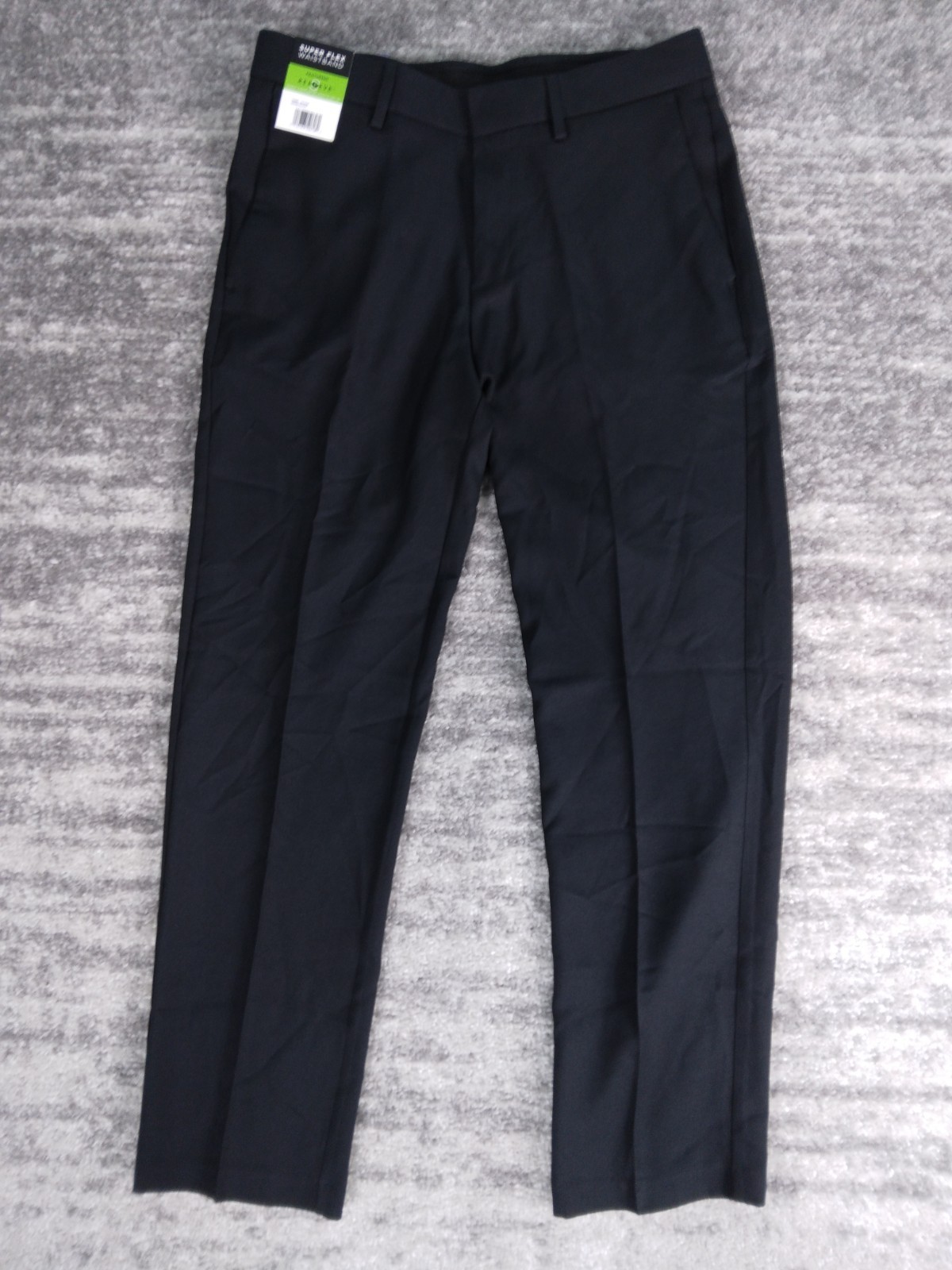 Haggar Pants Men's 30 Black Comfort Performance Straight Fit Dress Pant 30x29