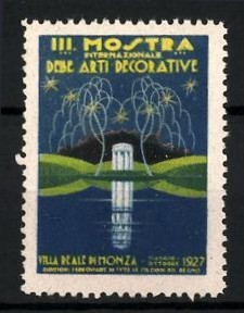 Reklamemarke Villa Reale di Monza, III. Mostra Internazionale delle Arti Decora 
