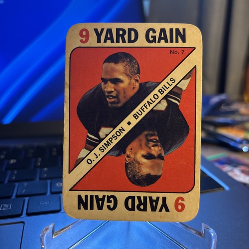 Topps O.J. 1971 Insertos de juego Simpson #7 fútbol Buffalo Bills EX+ envío gratuito - Imagen 4 de 9