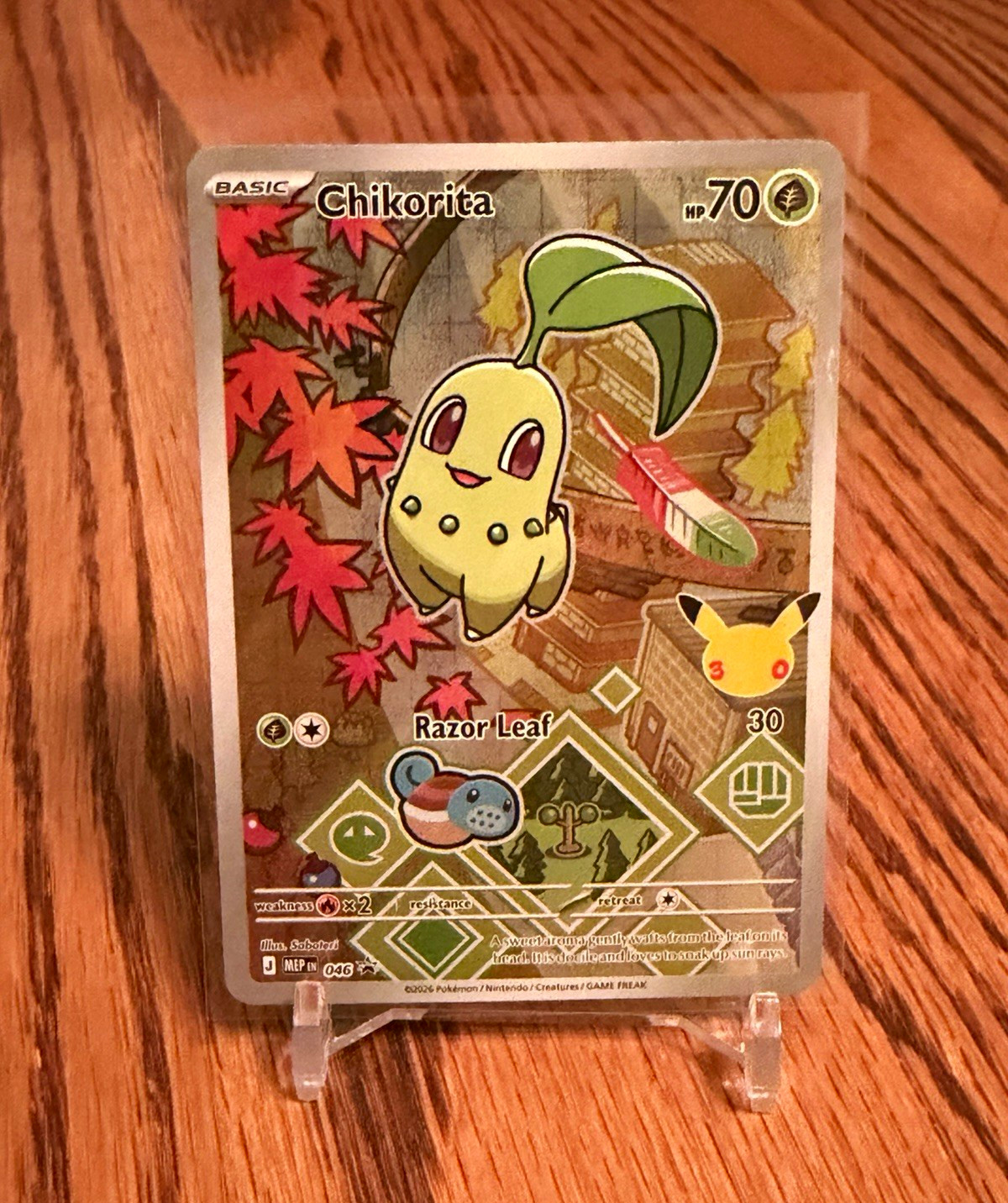 Nintendo Pokémon TCG Chikorita 046 ME: Mega Evolution Promo Holo 70 HP English