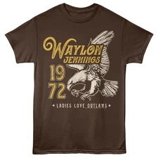 Waylon Jennings Outlaw Country Singer Ladies Love Outlaws 1972 Men's T Shirt