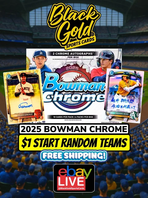 #001 - 2 HOBBY BOX BREAK! $1 RANDOM TEAM 2025 BOWMAN CHROME | BREAK 276