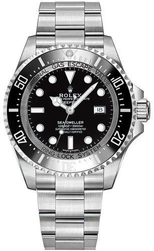Rolex Deepsea Sea-Dweller Black Dial Stainless Steel 44mm Men's Watch 116660
