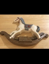 Vintage Burwood Products Company Rocking Horse Wall Plaque 80s USA