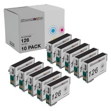 SI Replacements for Epson 126 Ink Cartridges T126120 High Capacity Black 10 Pack