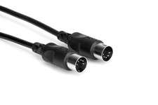 Hosa MID-305 5' 5-pin DIN to 5-pin DIN MIDI Cable, Black