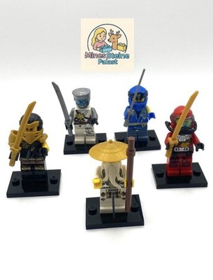 (L-1/1.3) Lego Ninjago Figuren Zane Jay Cole Kai Meister Wu