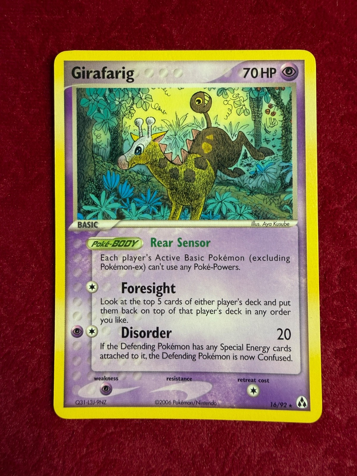 Pokemon TCG Girafarig Non-Holo 16/92, Legend Maker (NM)