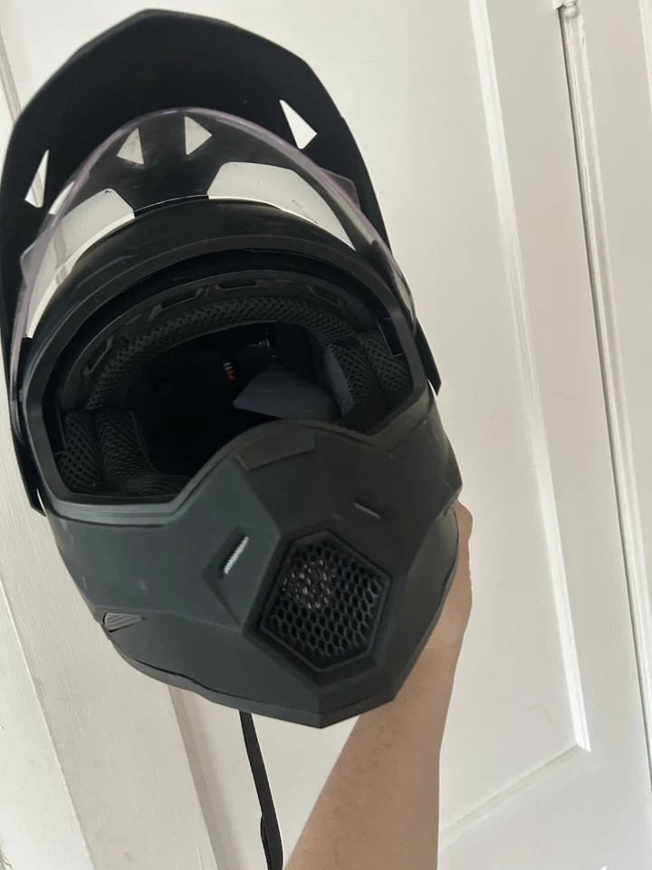 Casco 1Storm Doble Deportivo Moto Off Road Cara Completa Doble Visera HF802CLS Foto 2 de 4