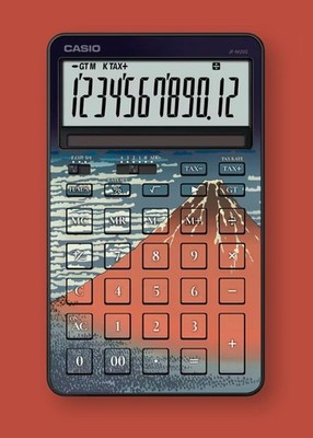 Casio JF-M200-TJ-KHG Hokusai Red Fuji Stylish Calculator Limited Edition Japan